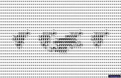 Once In A Lifetime music video as ASCII Art