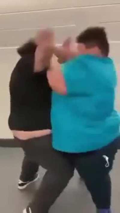 Fight for the last burger in the cafeteria