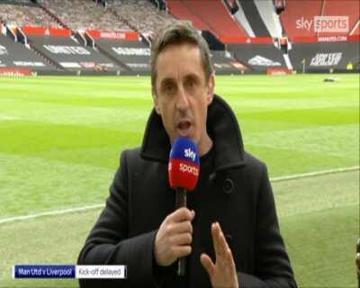 Pérez is dangerous. Laporta, Agnelli are dangerous to the concept of equal opportunity and fair play in European Football [Gary Neville statement on Sky Sport -pitch version]