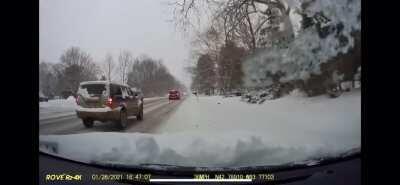 Me breaking way too late on ice and saying the word “no” about 40 times in 6 seconds.