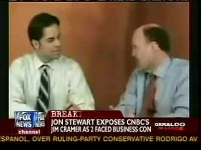 Post 08 Crash: Jim Cramer vs Jon Stewart. Edit: no need to upvote just crosspost it to other sub
