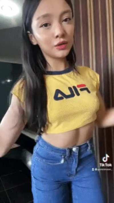 my tits may be small but I can still make them swing