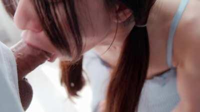 I'm so sloppy when I try to swallow a dick