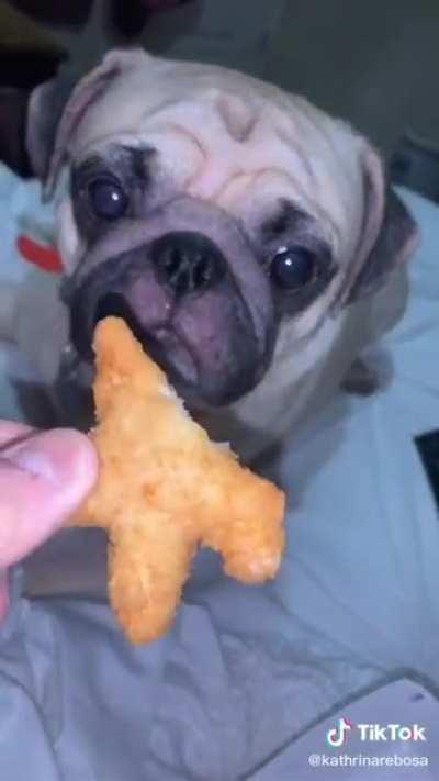 When his mouth went squish