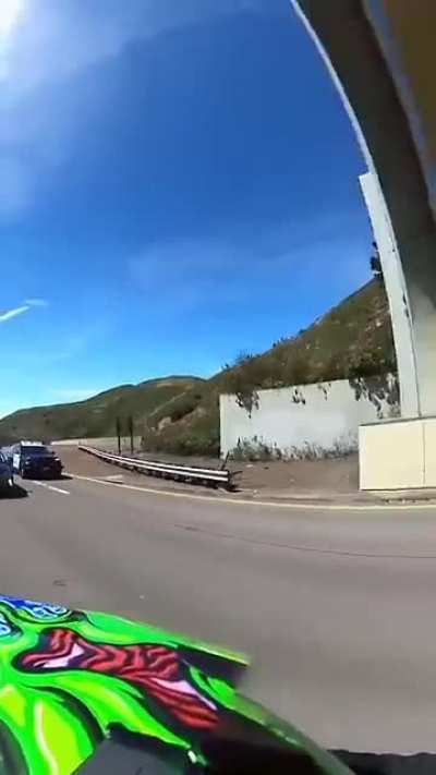 Motorcyclist Blocks Passing Lane