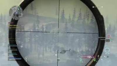 503m headshot out of a moving helicopter!