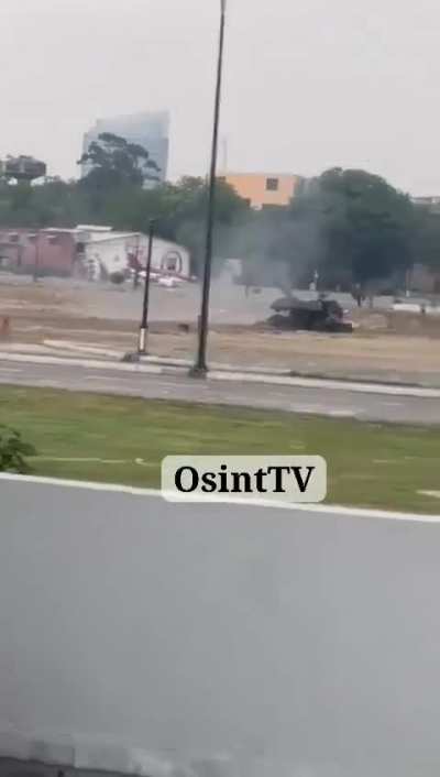 Pakistani Swiss-made Oerlikon GDF Anti-aircraft gun (2x35 mm) neutralized by Indian IAI Harop drone in Lahore