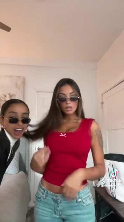 Gabi looking sexy in red #1 (TT)