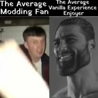 The Average Modding Fan vs. The Average Vanilla Experience Enjoyer