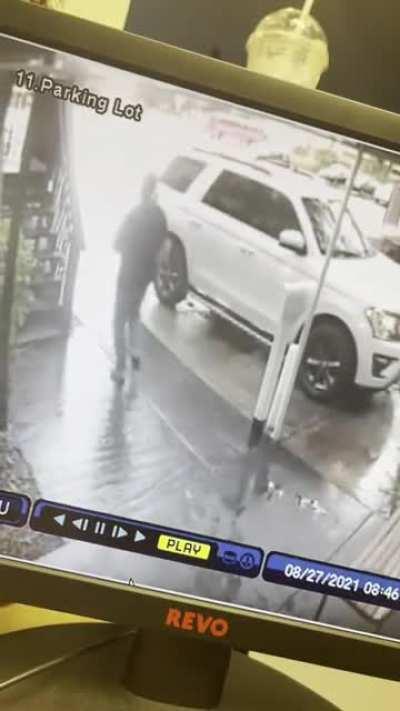 Maybe running on a wet sidewalk wasn’t the best idea.