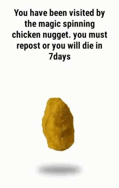 Schicken nuggie please spare me😟