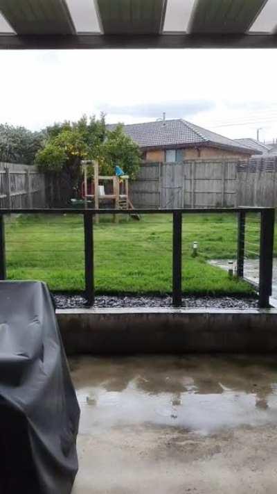 Hailing on and off in my backyard