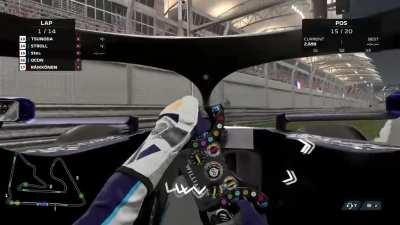 The start on my very first race in F1 2021