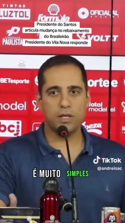 Presidente do Vila Nova respondeu à declaração do presidente do Santos sobre uma possível mudança na regra do rebaixamento e alfinetou chamando de 