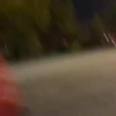 Mustang driver pulls out of car meet in typical fashion