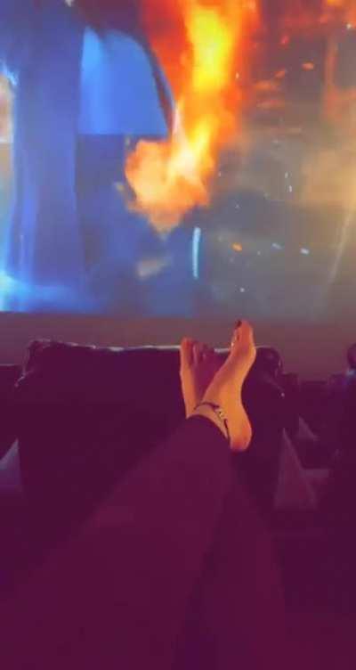 Teasing the people in the theater