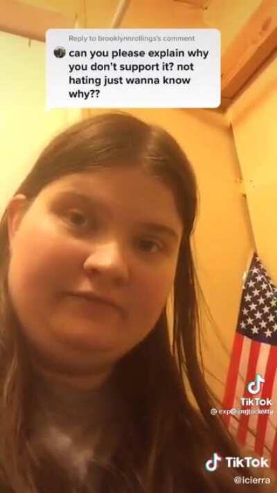 She hates LGBTQ because she can't read it