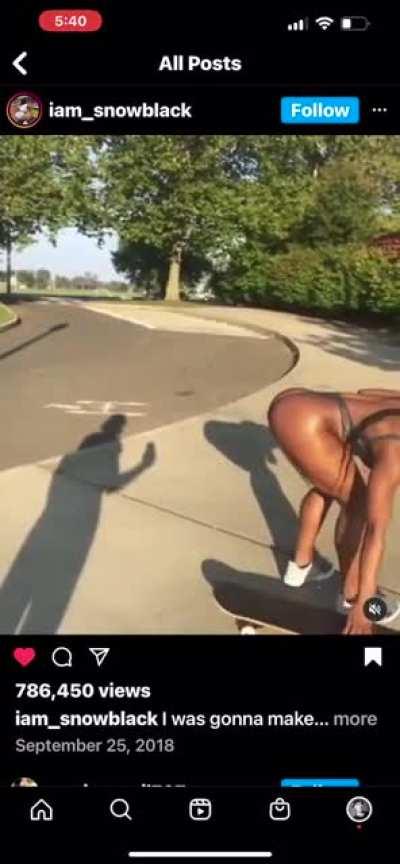 sexy black skate hoe