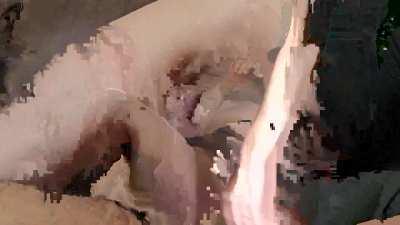 [OC] Kneeing the cum out of his balls after edging him with my hot, wet pussy.