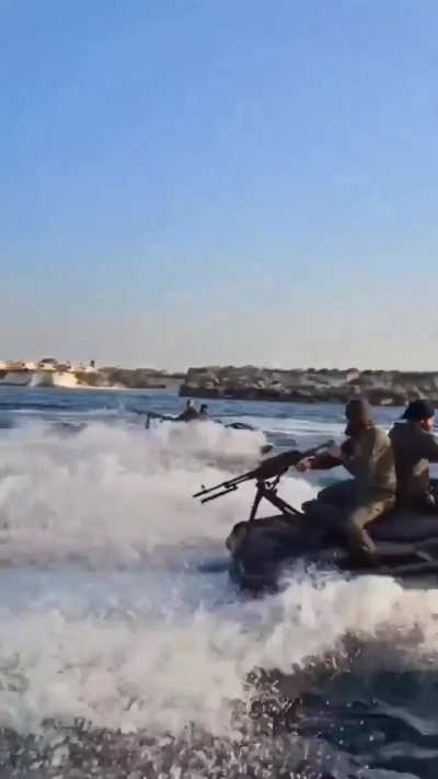 New Syrian coastal guard Jet Skis with a PKM 2025