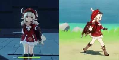 Why was the old klee walking animation removed again?