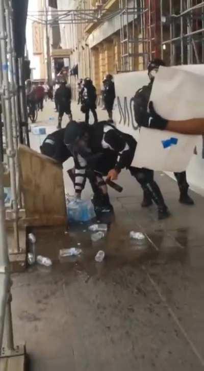 These POSs take pleasure in destroying water bottles of all things..