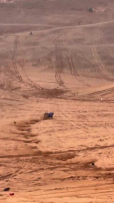 Stopping ATV sides ways on big desert slop