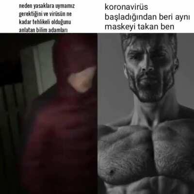 Maskemin üstünde yen virüsler oluştu onları besliyorum