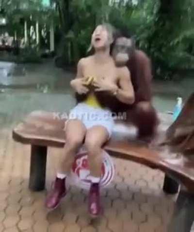 WCGR while taking picture with Monke (Nsfw)