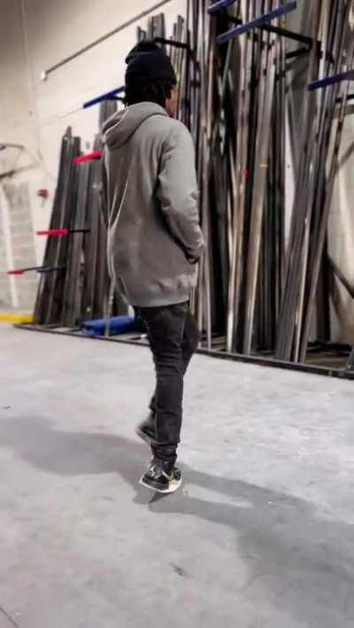 This guy appears to defy friction.