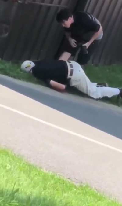 Scooter kid eats concrete hard