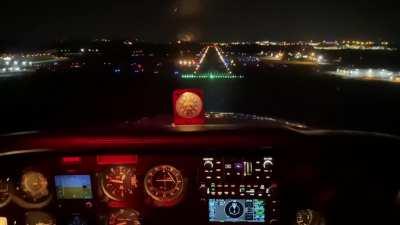 My final night landing for my PPL