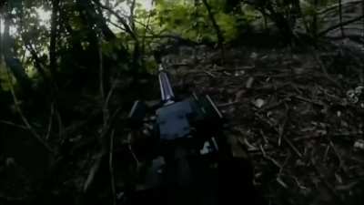 Ukrainian soldiers of the 36th Marine Brigade filmed dead Russian soldiers after a trench battle and continued to suppress the enemy with machine gun fire. Keramik direction, Donetsk region. June 2025 [Published 08.06.2025]