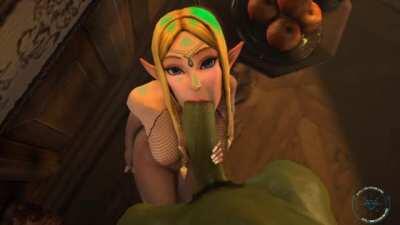 Zelda sucking dick (Spoks)
