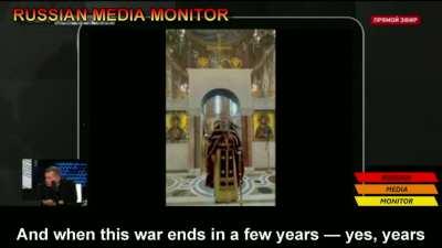 The mood of Russia's top propagandist, Vladimir Solovyov in this clip can be summed up as 