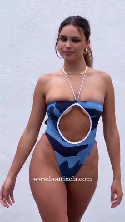 Radiant in a one-piece 