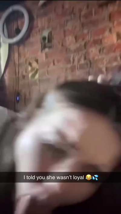 cheating college slut chokes on dick while her bf crys