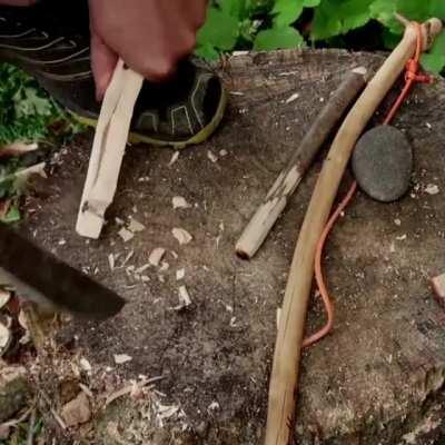 How to make a bow drill for friction fire