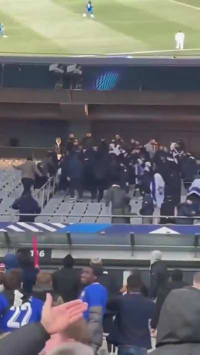 Israeli fans vs French fans - at France vs. Israel match