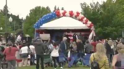 Sasha Baron Cohen vs Gun Rally radicals at Washington State!