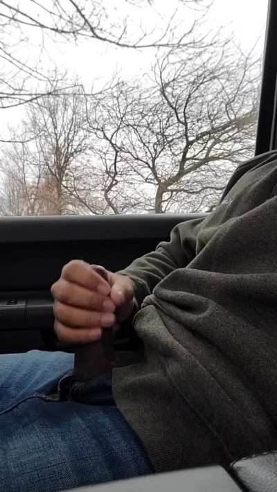 Pulled over and pulled it out