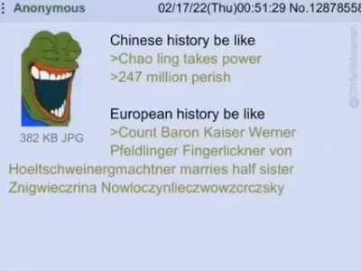 Chinese History versus European History