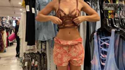 When the changing rooms are closed you have to improvise