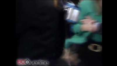 Someone got fired that day. Production light falls on the Clintons during a 1992 interview.