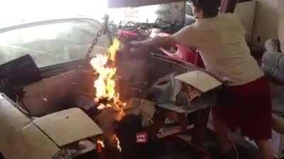 Not having a fire extinguisher