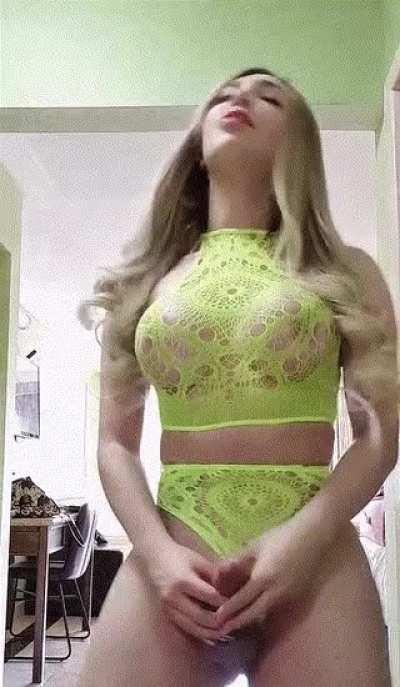 Who wants to ride my girl cock?