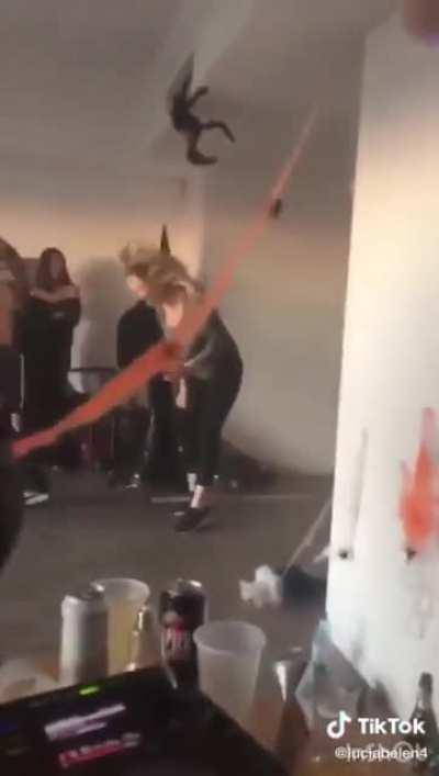 Neighbor freaks out on teens having a clandestine Halloween party during country lockdown