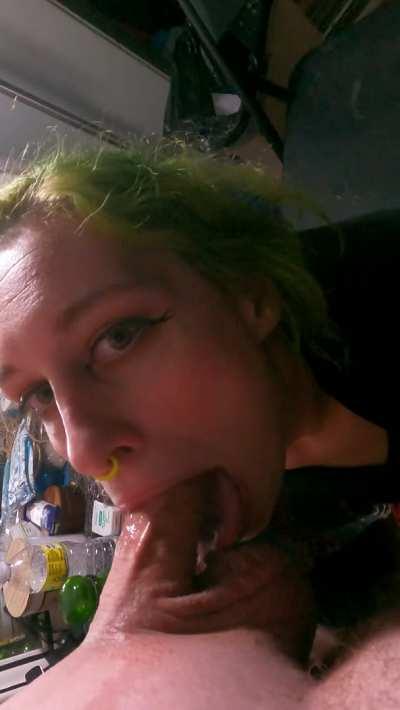 Can I lick your balls while I throat your cock, Daddy?