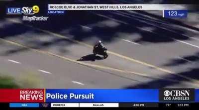 Motorcycle chase in LA