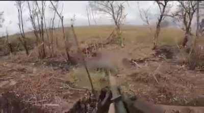 UA POV: Ukrainian forces fighting on the eastern front.
